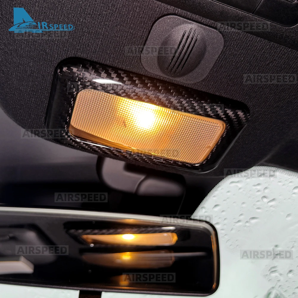 

Real Hard Dry Carbon Fiber Sticker For Abarth 595 695 Fiat 500 2007-2020 2021 2022 2023 2024 LHD RHD Reading Lamp Outer Frame