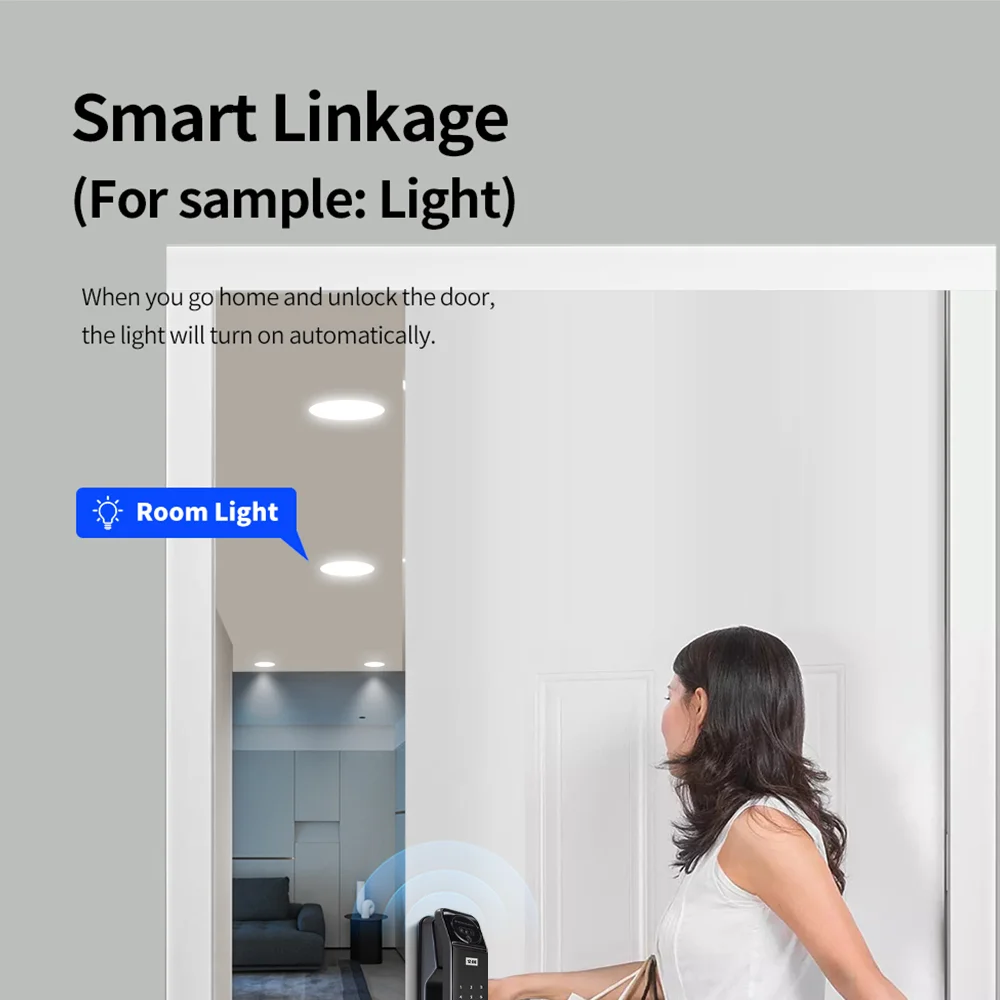 2024 New Tuya APP WIFI 3D Face Digital Electronic Lock Smart Door Lock Biometric Electronic Lock Security Camera Sentry mode