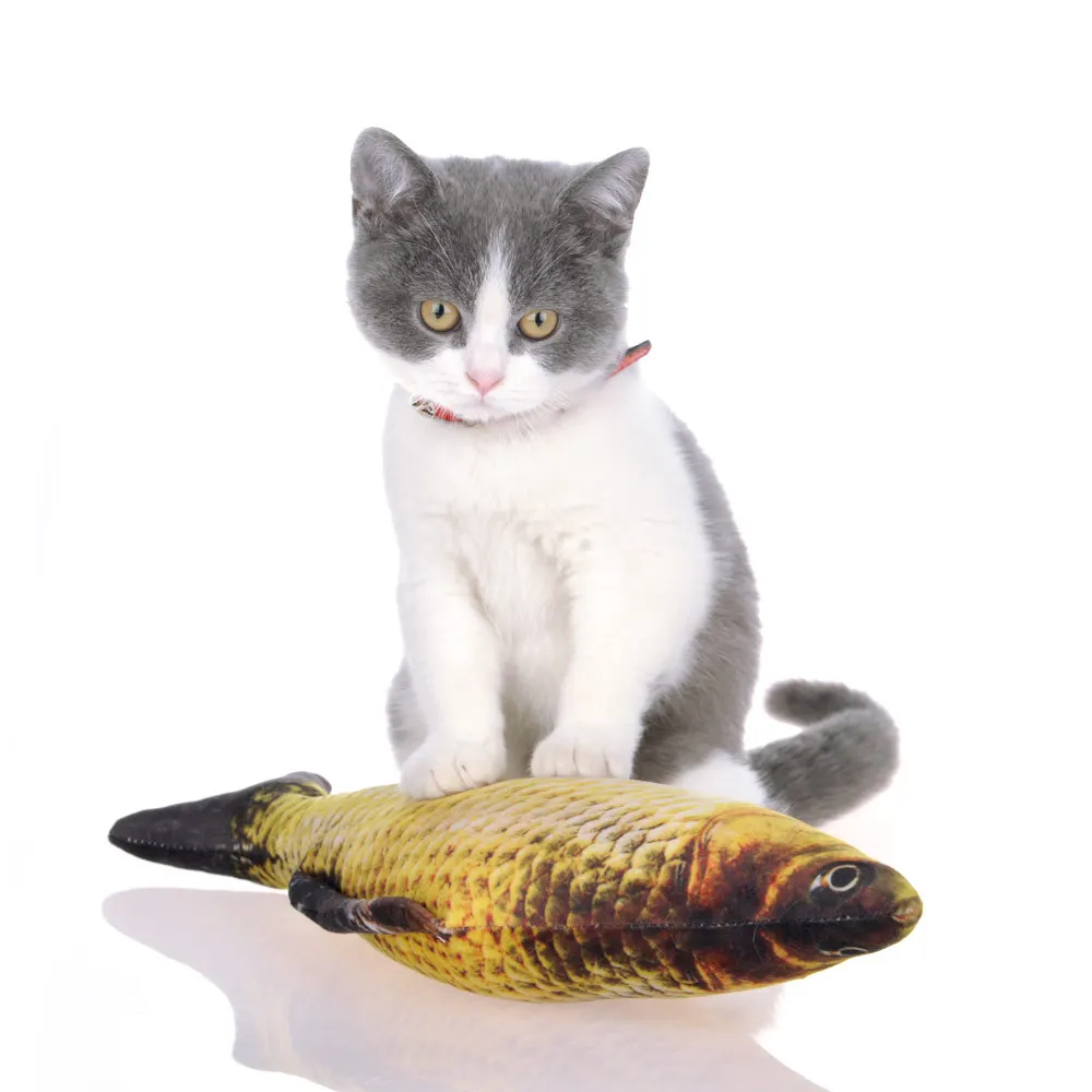 20cm Cat Favor Fish Toy Stuffed Fish Shape Cat Scratch Board Scratching Post plush toys For Cat Pet Toy Pet Products Supplies