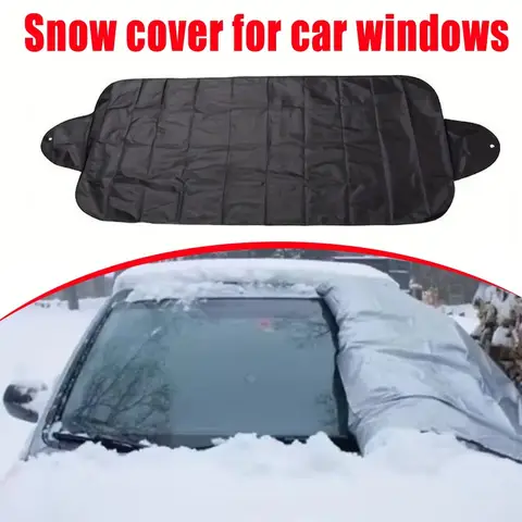 1개 신제품 겨울 자동차 앞유리 눈덮이 겨울 눈 야외 자동차 커버 여름 햇빛 가리개 간편 설치 범용 150x70cm