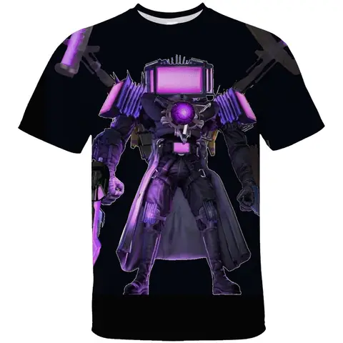 Skibidi Toilettenspiel Kinder & Erwachsene T-Shirt Cartoon Kameramann Kinder T-Shirt Sommer Kurzarm Tops Speakerman Print Herren T-Shirt