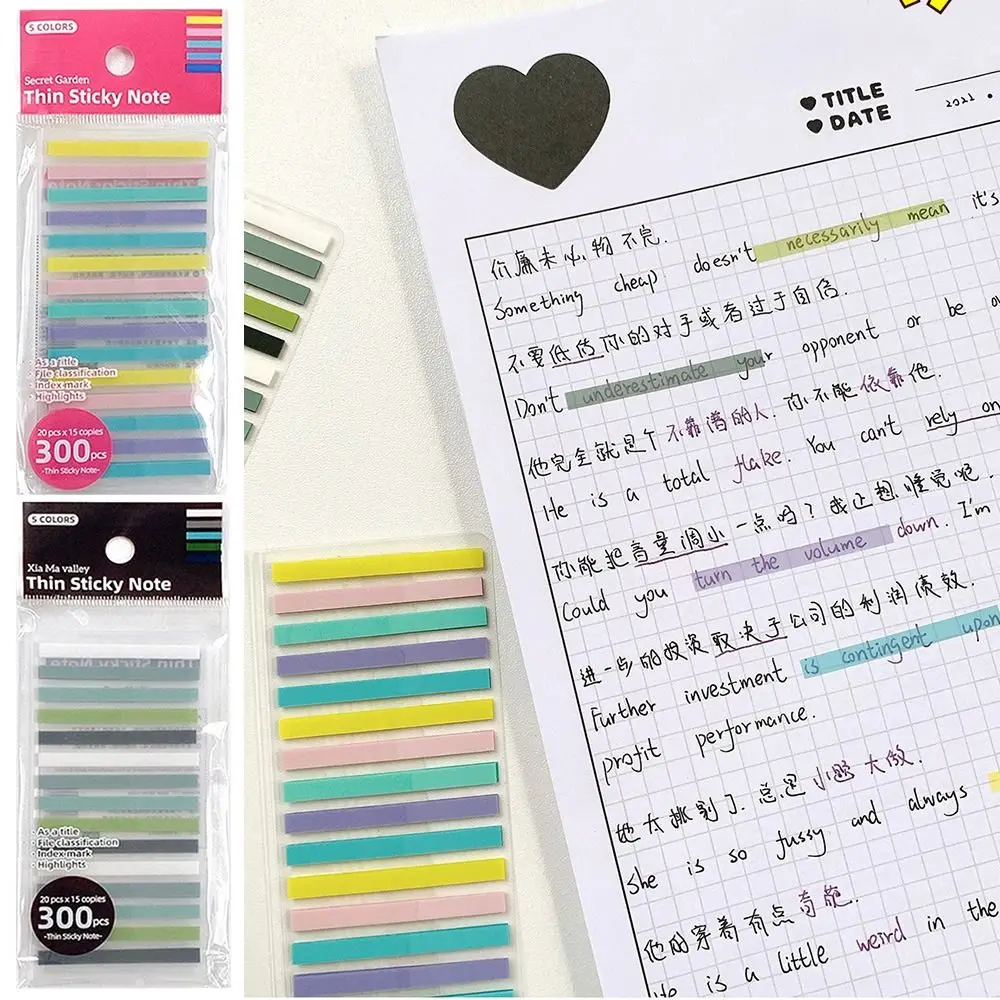 Bookmark Stationery Highlight Sticker Reading Aid Tab Strip Office Supplies Sticky Notes Paster Sticker Index Flags Memo Pad