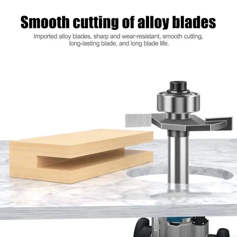 W8KB Woodworking Milling Router Bit Slotting T Cutting Tool Suitable For Craftsmanship Tasks Intricate Designs Projects