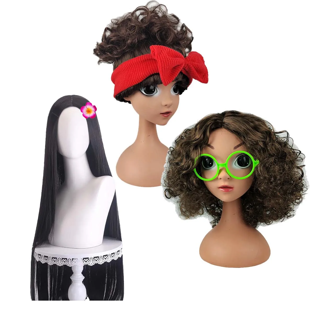 دعائم الهالوين المقنعة إنكانتو ميرابيل مادريجال إيزابيلا سحر الأميرة شعر مستعار للأطفال البالغين