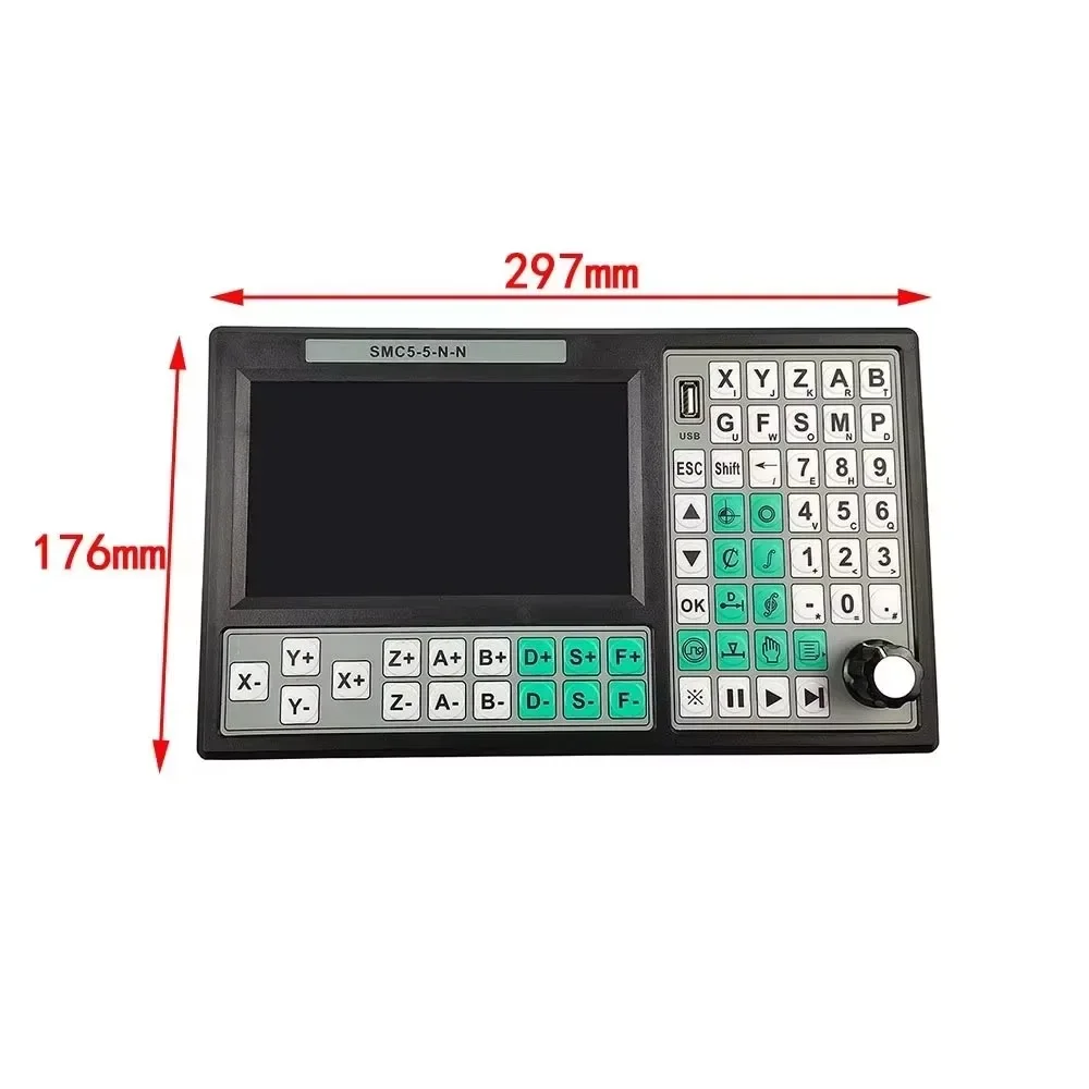 CNC 5-axis RTCP offline USB controller SMC5-5-N-N 500KHz G code 7-inch large screen replaces Mach3 cyclmotion