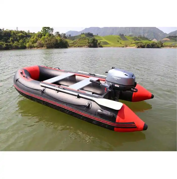 Top-seller 4.2m Inflatable Boat With Aluminum Strip Floor PVC Tarpaulin Hull Material
