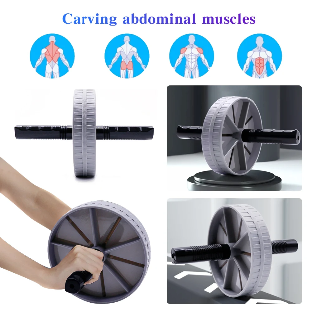 Workout AB Roller Wheel Non-slip Abdominal Wheel No Noise Abdominal Roller Abdominal Exerciser for Home Gym Strength Workouts