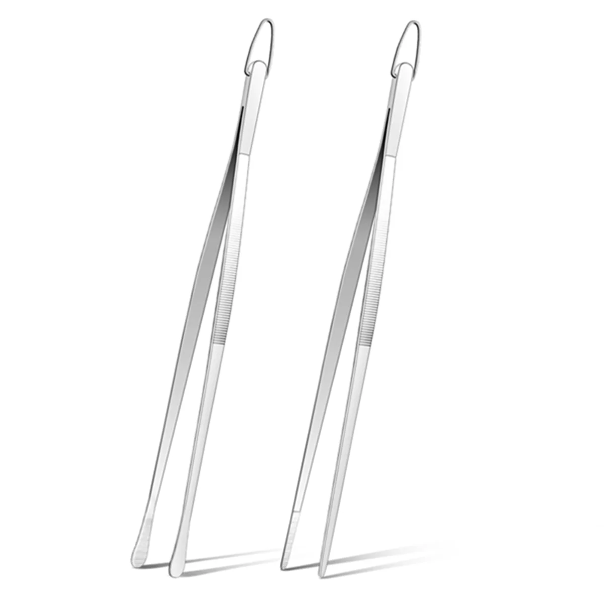 A72P Kitchen Tweezers Tongs, Cooking Tweezers Stainless Steel -, Pasta, Plating and Pinching Delicate Small Pieces of Food