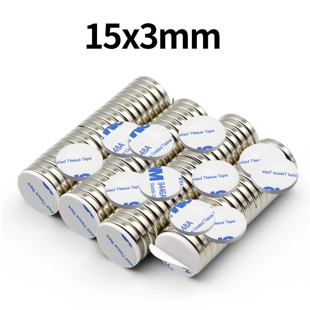 

15x3mm Refrigerator magnets iman With double-sided tape DIY Office Whiteboard Workshop