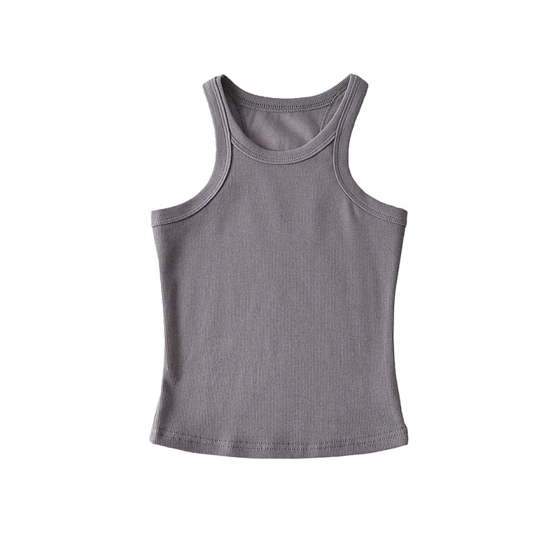 Slim Fit ort Svel oulder Slimming Pure Color Street Sle Women's Vest Inner Wear Base Layer Tight Ne Hanging Bac...