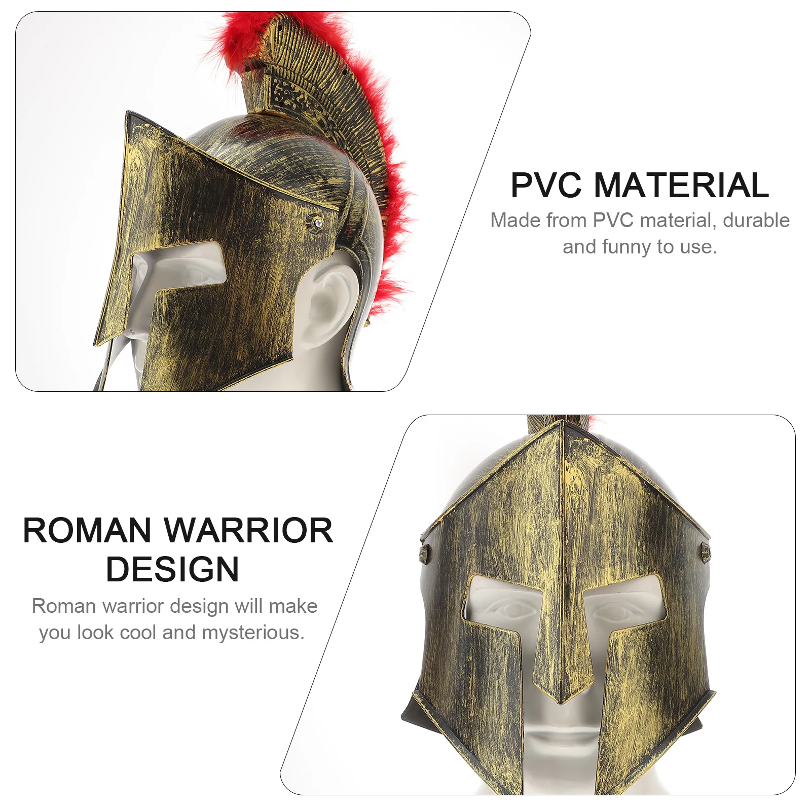 

Festival Party Hat PVC Roman Warrior Cosplay Headgear Knight Costume Accessory Warrior Decor Party Prop Role Play Gear
