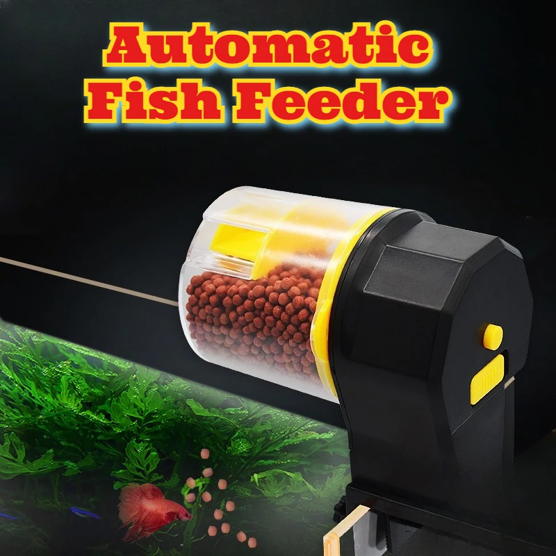 

Automatic Fish Feeder Programmable Timer Aquarium Feeding Device Waterproof Fish Food Dispenser Aquarium Tank Koi Pet Fish
