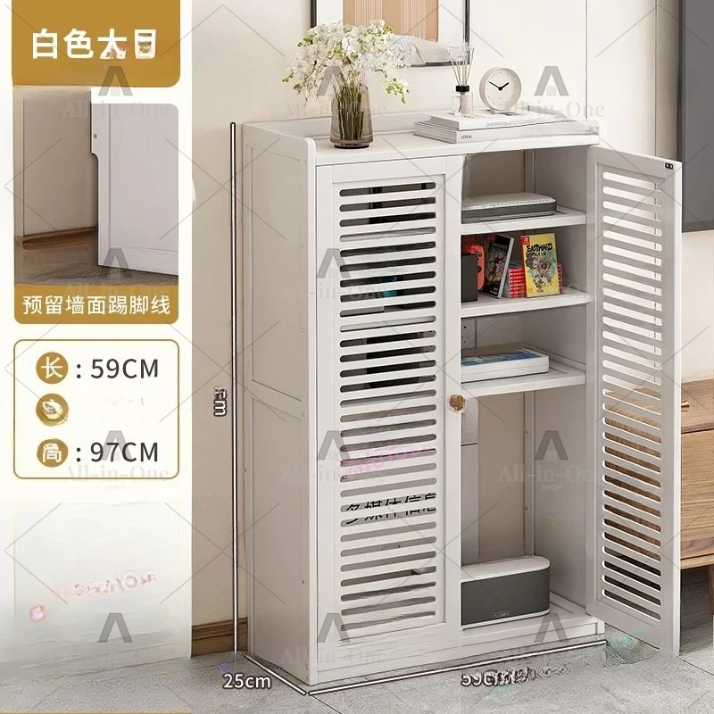 WiFi Router Storage Cabinet Floor Standing Router Storage Box Modem Power Strip Cable Management Hider Organizer For Home Office