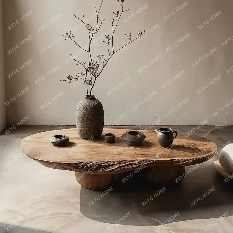 XXSimple Wood Minimalist Coffee Table Aesthetic Unique Simple Clear  Side Table Decoration Antique Couchtisch Home Furnitu