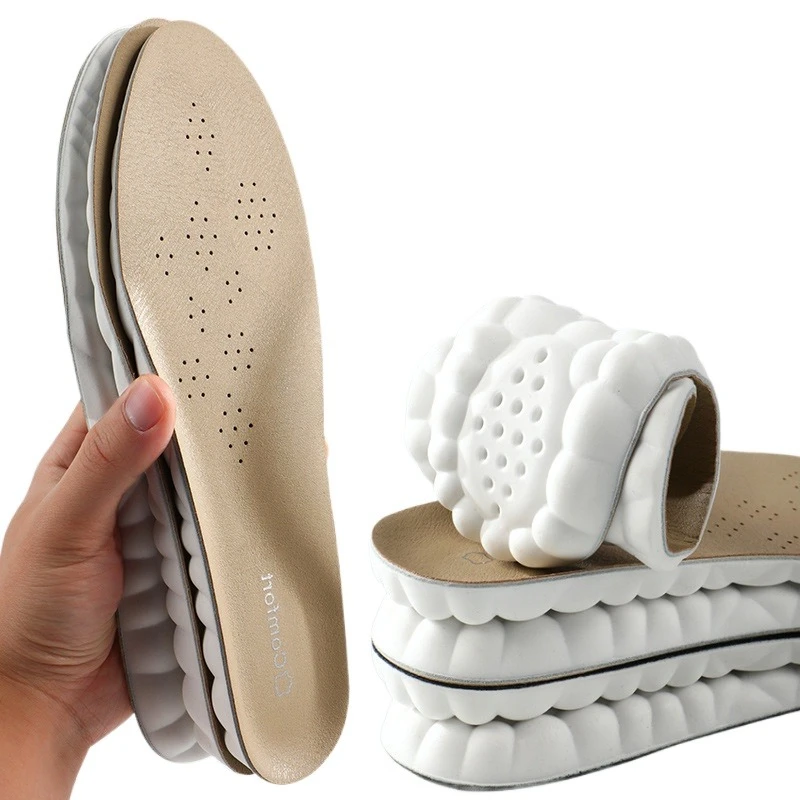 

Soft Cowhide Plantar Fasciitis Insole Arch Support Foot Orthopedic High Quality Insoles Feet Sports Shock Absorption Shoe Insert