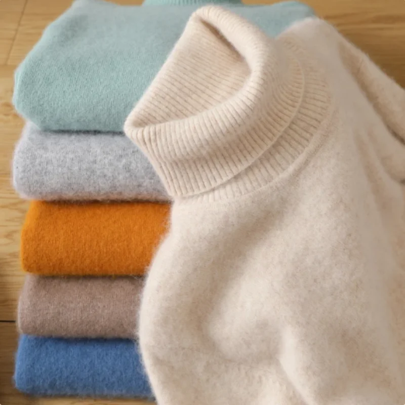 Cashmere Sweater Women Knitted Sweater Turtleneck Long Sleeve Pullovers Autumn Winter Clothing Warm Jumper Tops