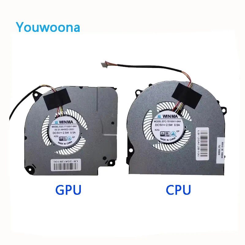 NEW ORIGINAL Laptop CPU GPU Cooling Fan For Hasee Z7M-CT5NA Z7M-CT7NA Z6-CT5NA Z7M-CT7NK