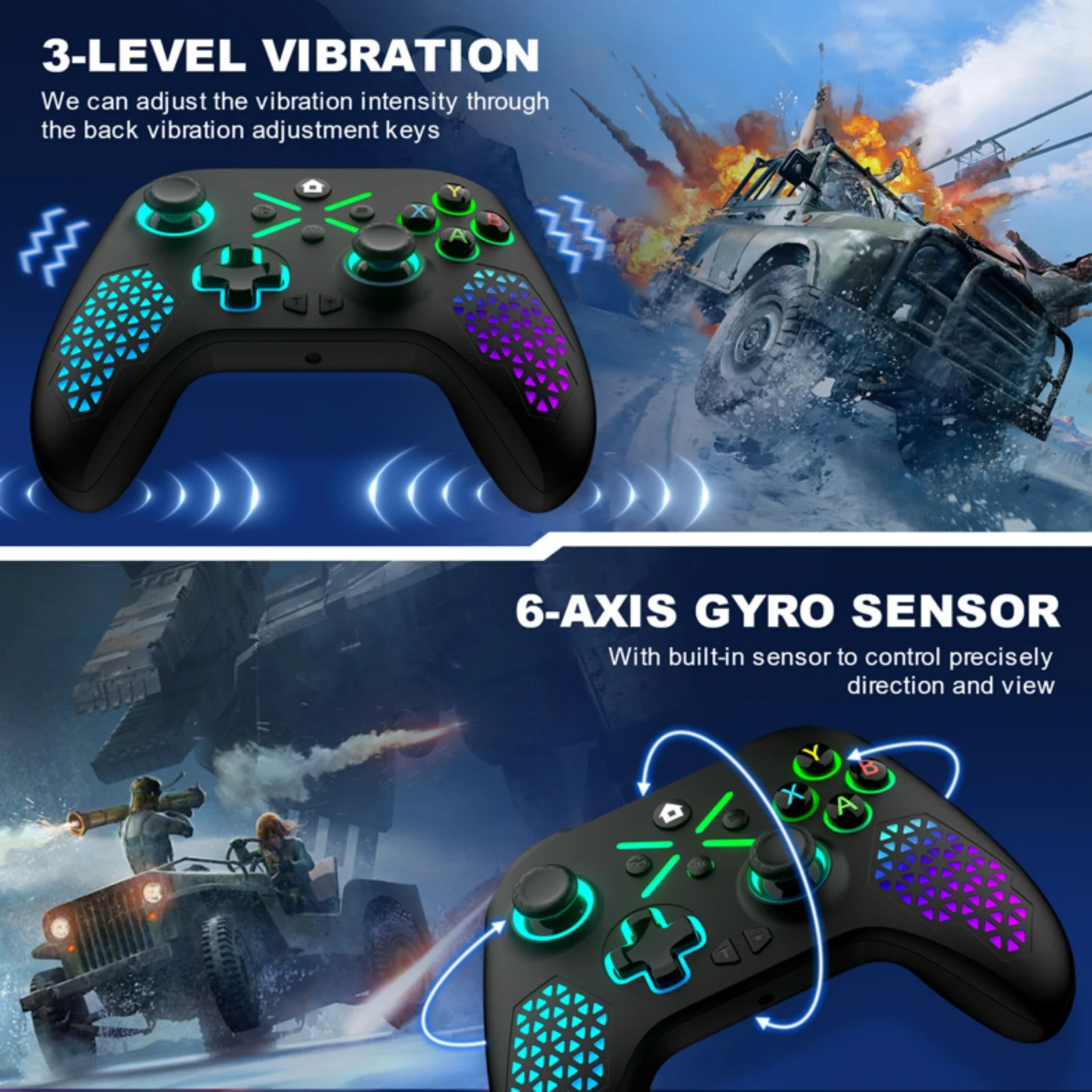 وحدة تحكم لوحدة تحكم Xbox One Series/PC/Android Gamepad 2.4G عصا تحكم لاسلكية للتحكم عن بعد تدعم لعبة البخار/Wegame Rocker