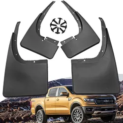 For 11-19 Ford ranger black car mudguard Reduce dust Resist tire dirt car accessories tools