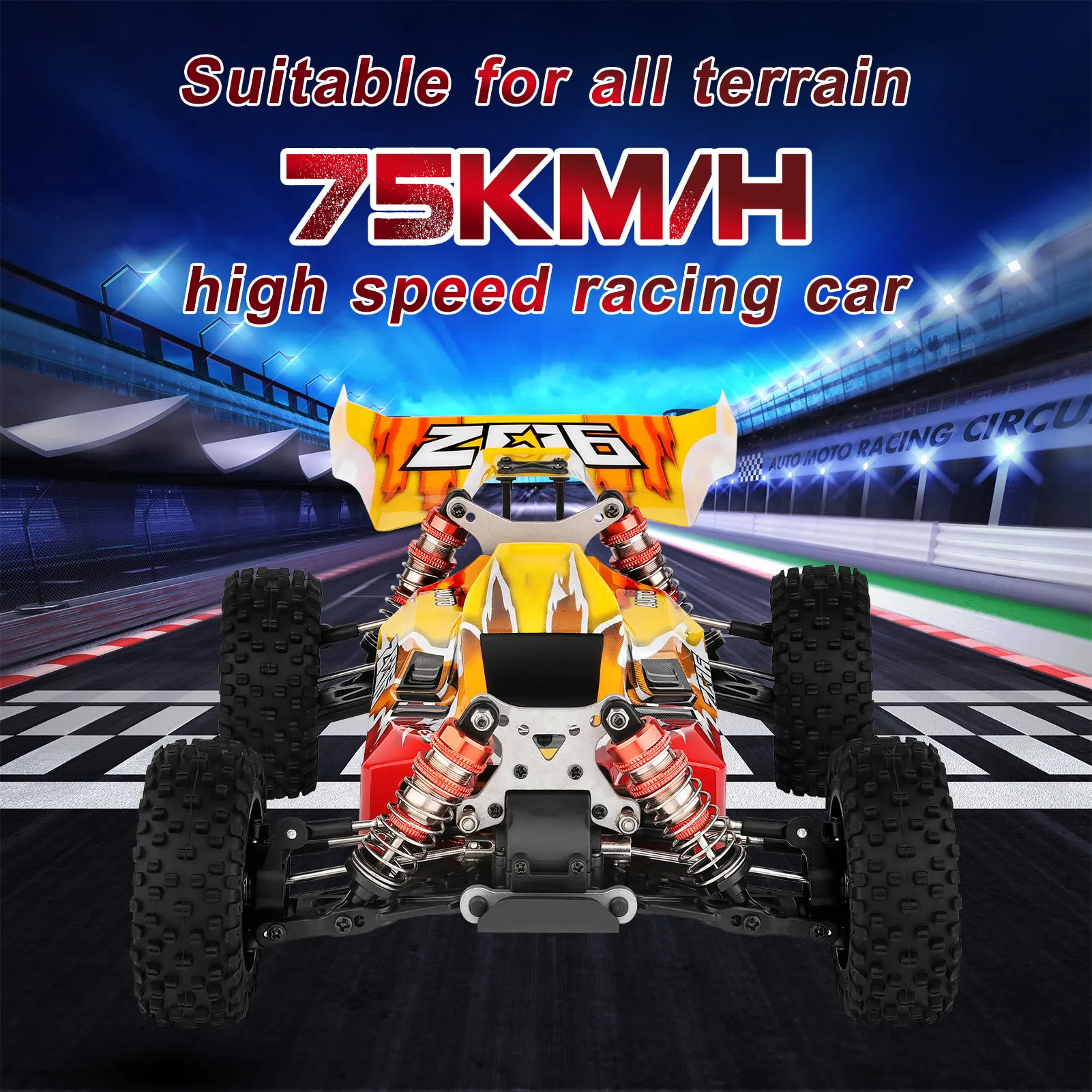 Wltoys Xks 144010 Afstandsbediening Auto Off-Road Auto Hoge Snelheid 75 Km/h 1/14 2.4Ghz Raceauto 4wd Rtr Met Metalen Chassis