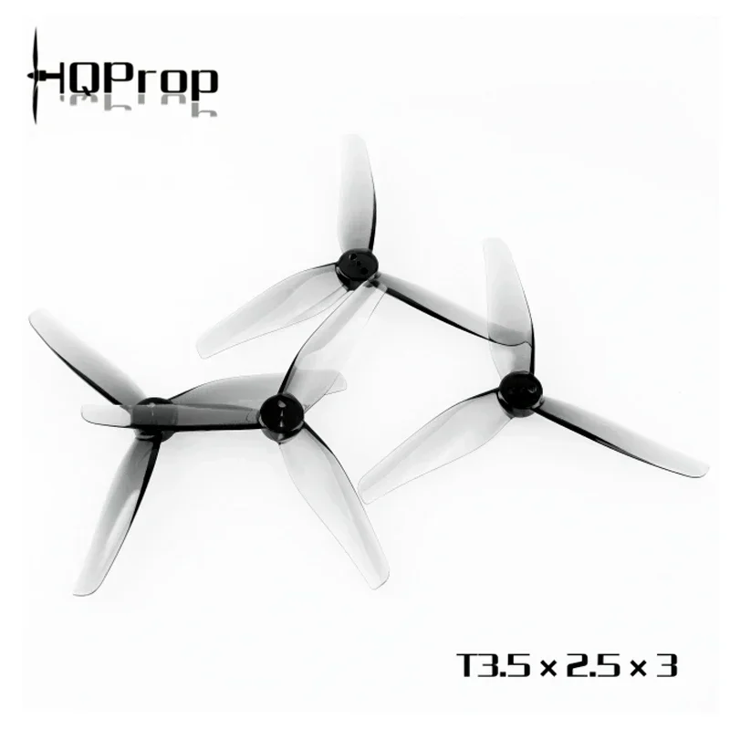 HQ T3.5X2.5X3 3-Blade Propellers, Grey, 4PCS Set, Polycarbonate for 3.5