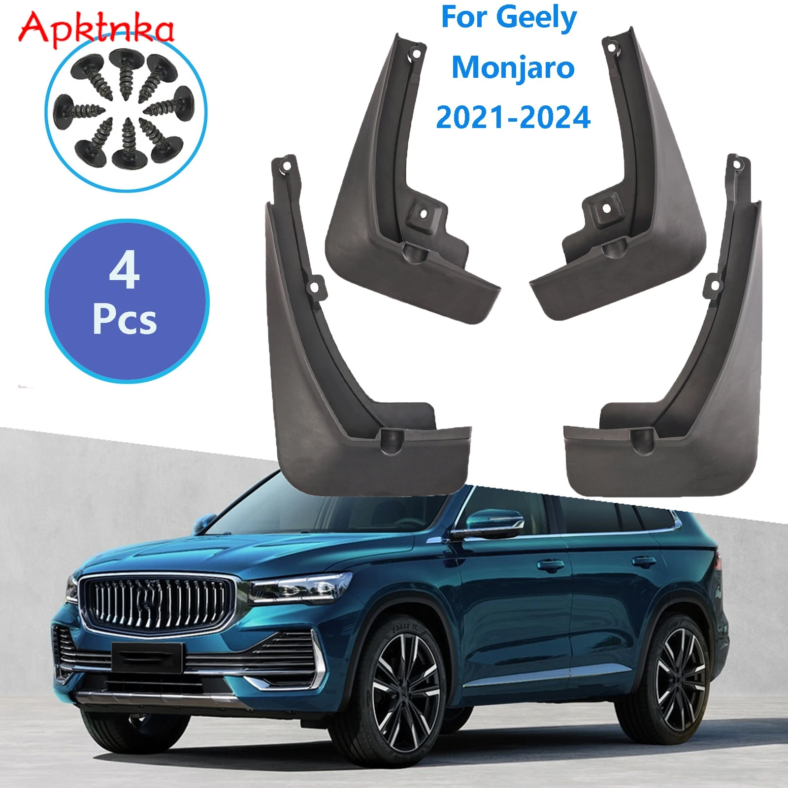 

4X Mudguards For Geely Xingyue L Monjaro 2021 - 2024 Splash Guard Mud Flaps Mudflap Fender Cover Protector Front Rear 2022 2023