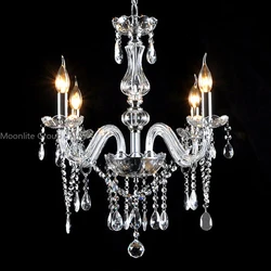 Modern Crystal Chandelier Luxury Transparent Crystals LED Lights 4/6/8/10/12/15/18 Arms Living Room Bedroom  Home Pendant Lights