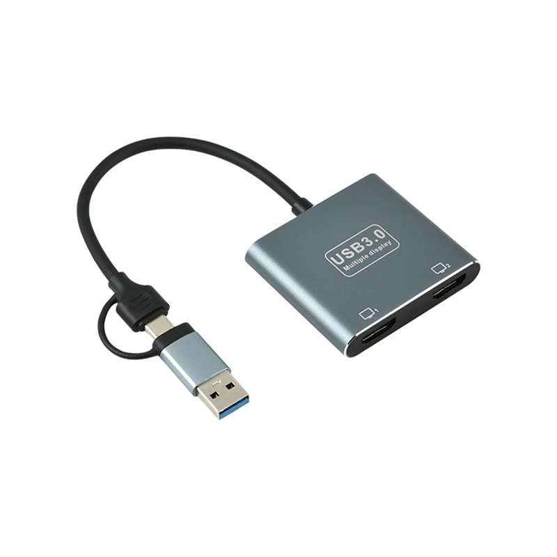 محول USB 3.0 أو USB C إلى - متوافق مع شاشات مزدوجة، محول رسومات فيديو عالمي لـ وABVP #4