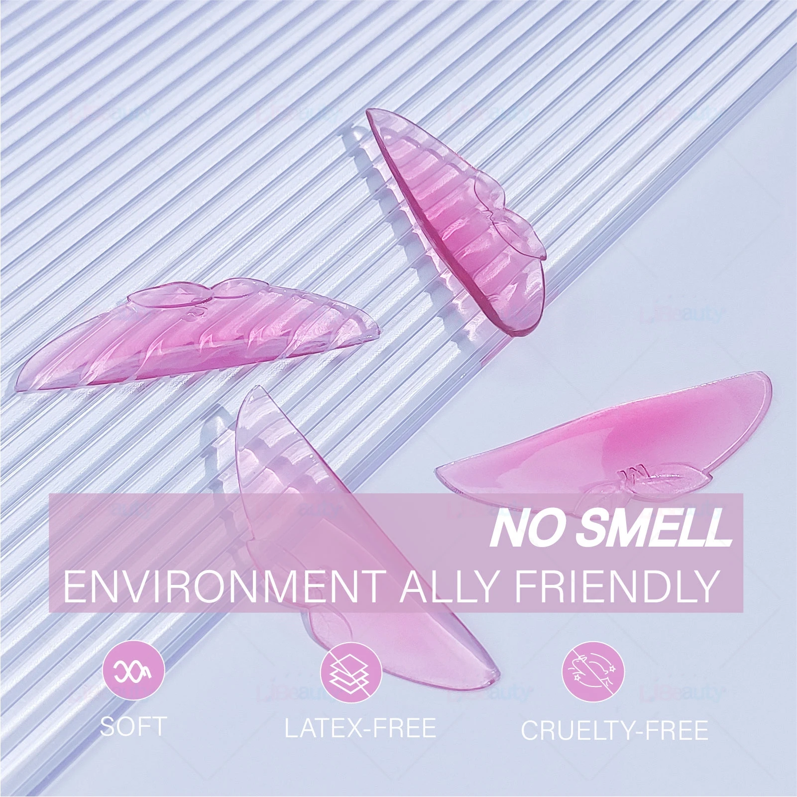 Libeauty 4Pc L Krul Siliconen Wimper Perm Pad Kleverige Wimpers Staaf Shield Lifting 3D Wimperkruller Lash Lifting Gezondheid schoonheid Tool