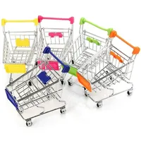 New Mini Shopping Carts Creative Handcart Kids Craft Toy Utility Cart Crafts Display Storage Toys Holder Gifts For Children