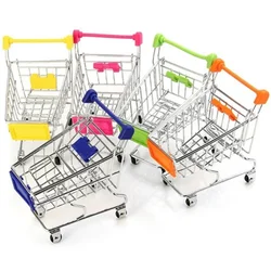 New Mini Shopping Carts Creative Handcart Kids Craft Toy Utility Cart Crafts Display Storage Toys Holder Gifts For Children