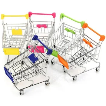 Mini Shopping Carts Creative Handcart Kids Craft Toy Utility Cart Crafts Display Storage…