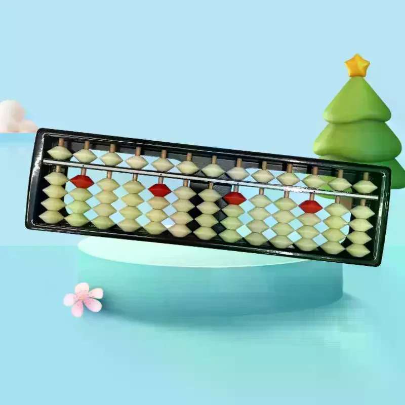 /GJ/1Pcs Portable Chinese 13 Digits Column Abacus Arithmetic Soroban Calculating Counting Math Learning Tool For Children