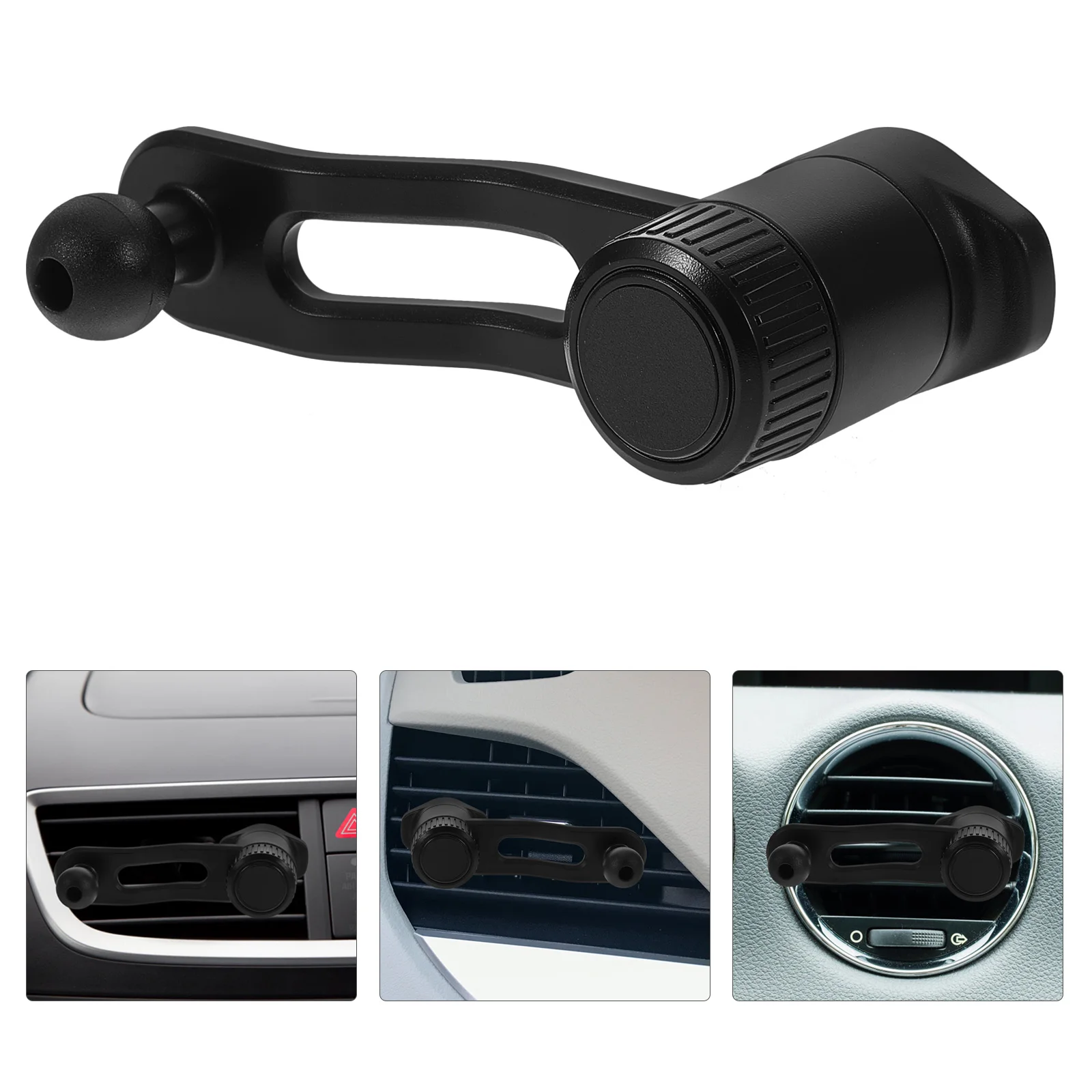 

2 Pcs Car Holder Vent Clip Phone Mount for Rhinestone Owl Air Universal Cell Plastic Round Hooks