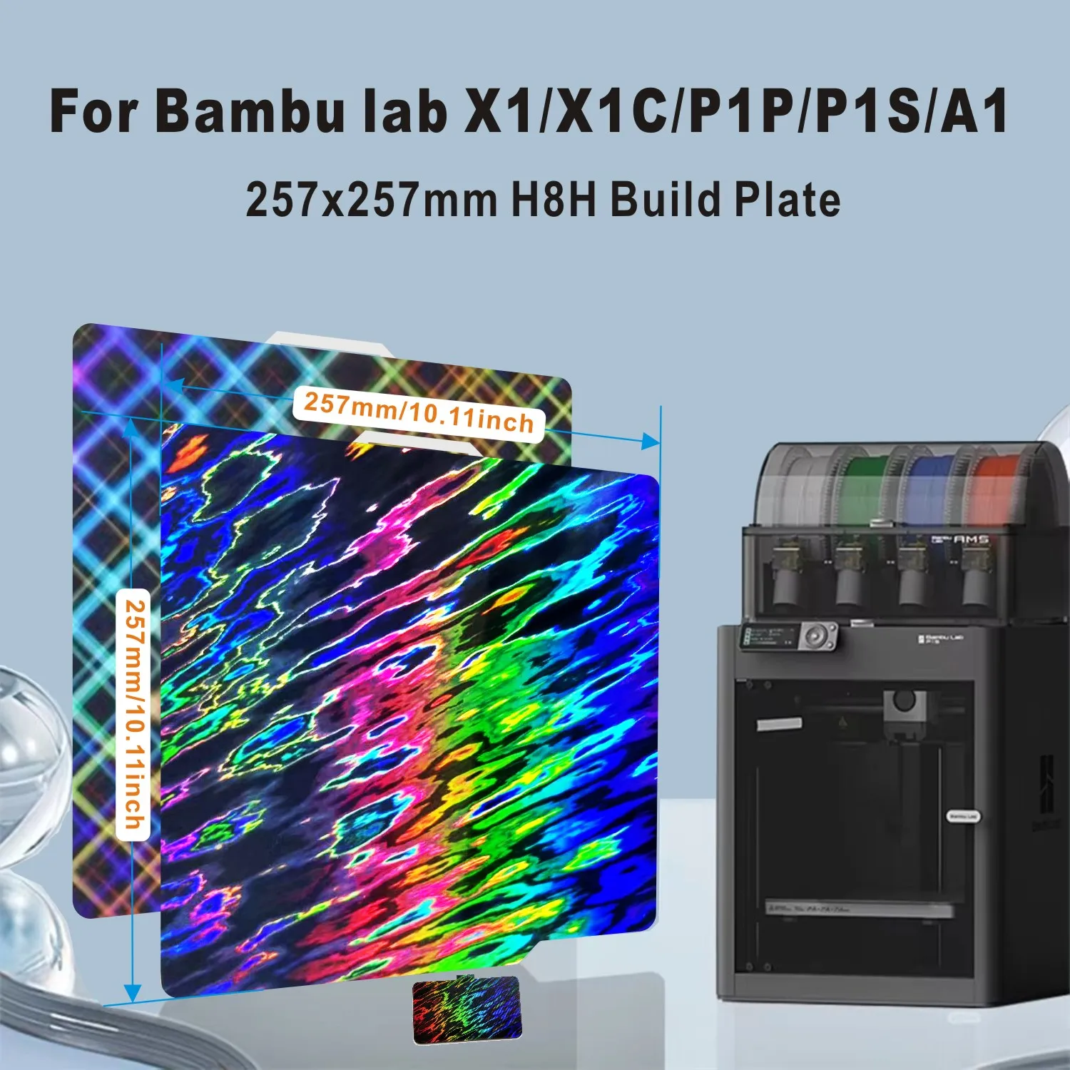 

Сборная пластина для Bambu Lab X1 P1P A1 PEI Sheet PEO pey Smooth X1C PET Carbon Sheet PEI для Bamboo lab x1c Bambulabs P1s a1 Plate