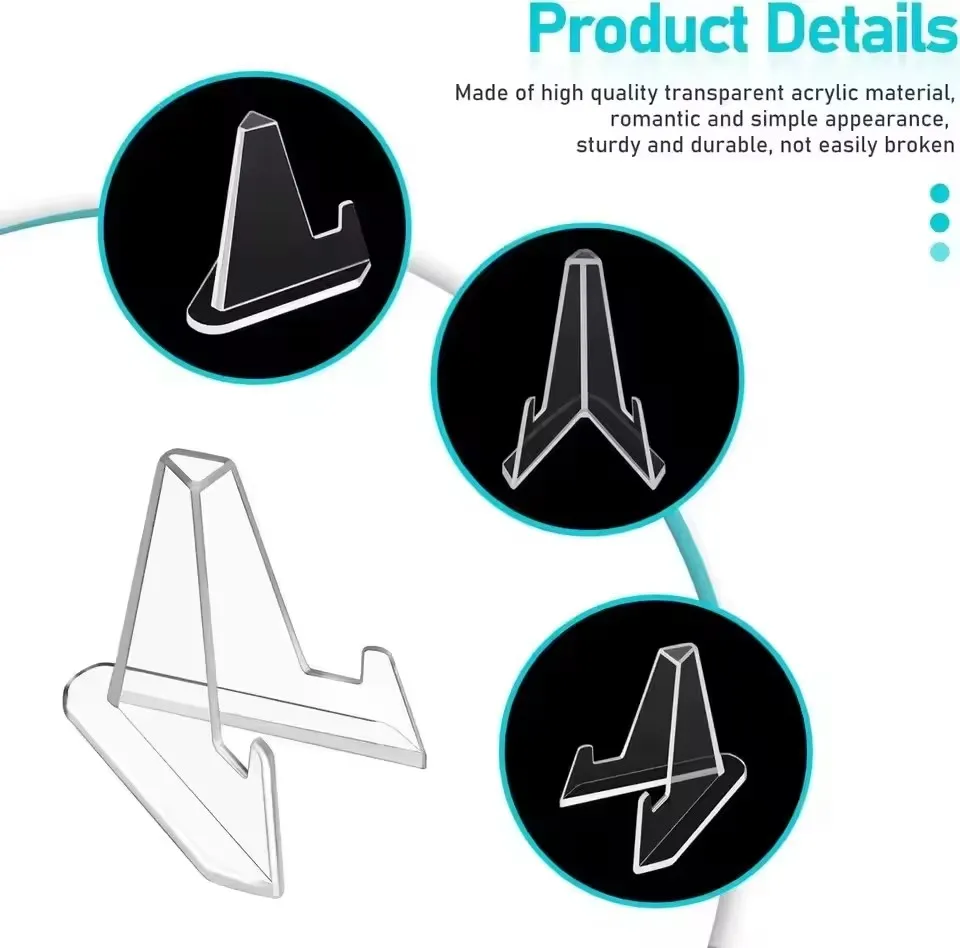 1-30 قطعة حامل عرض العملات المعدنية من الأكريليك الشفاف حامل الحامل الصغير حامل بطاقة التداول دعم لمنظم بطاقات Kpop Idol #4