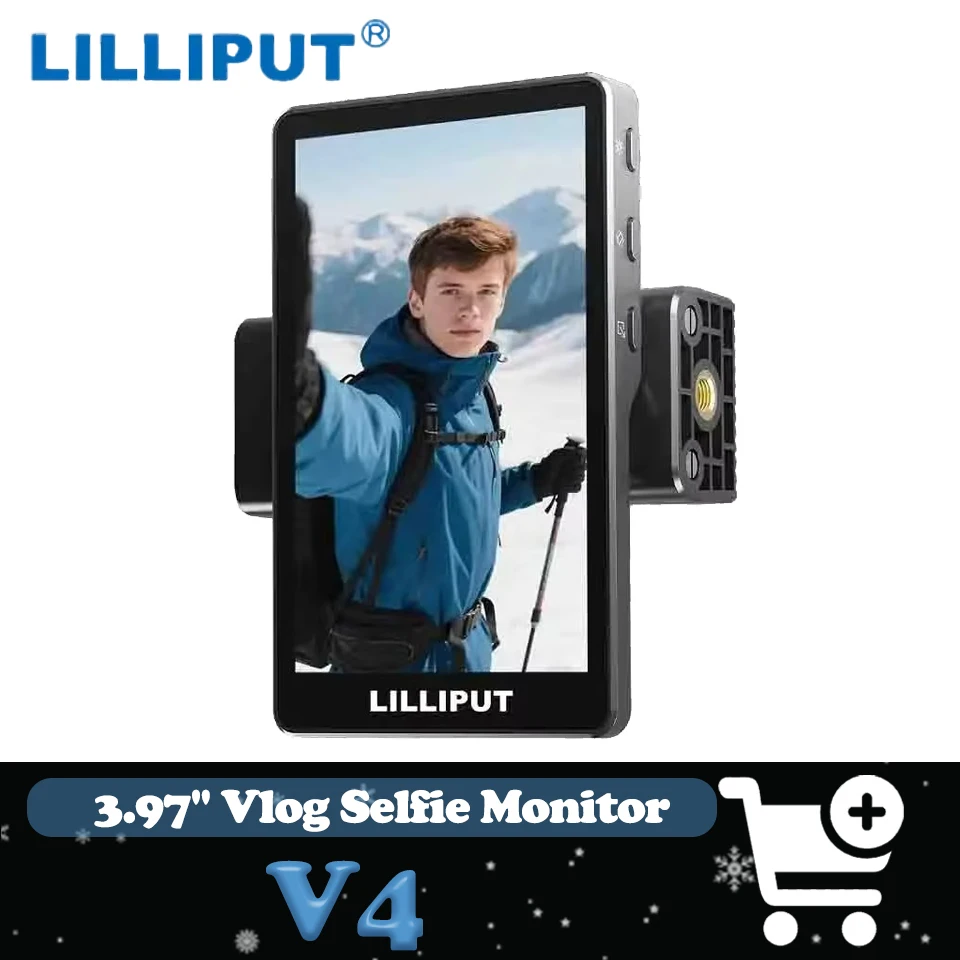 

Lilliput V4 Vlog Selfie Monitor 3.97" Stable Magnetic Mounting compatible with macOS iOS Android Windoww Linux