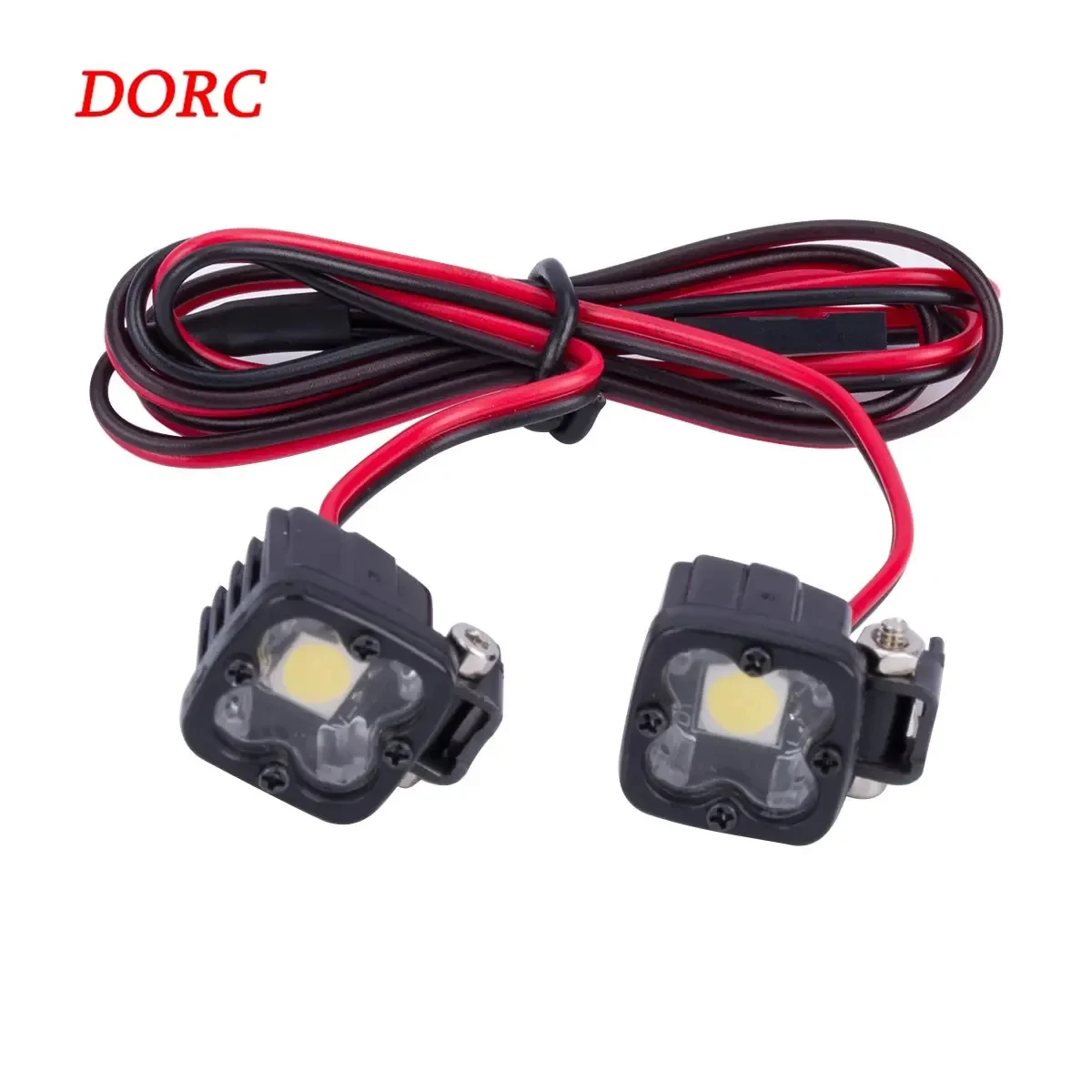 Quadrado brilhante LED farol para carro RC, luzes de topo, Spotlight para Crawler, Axial SCX10 III CJ7, simulação Wraith, peças DIY, 1,8, 1,10