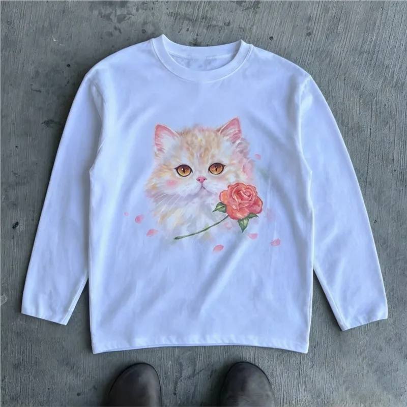 2000s Gothic Streetwear Vintage Graphic Casual Women's Long-sleeve Tees Y2k Style Clothes Punk Slim Cool girls Long-sleeve Tops