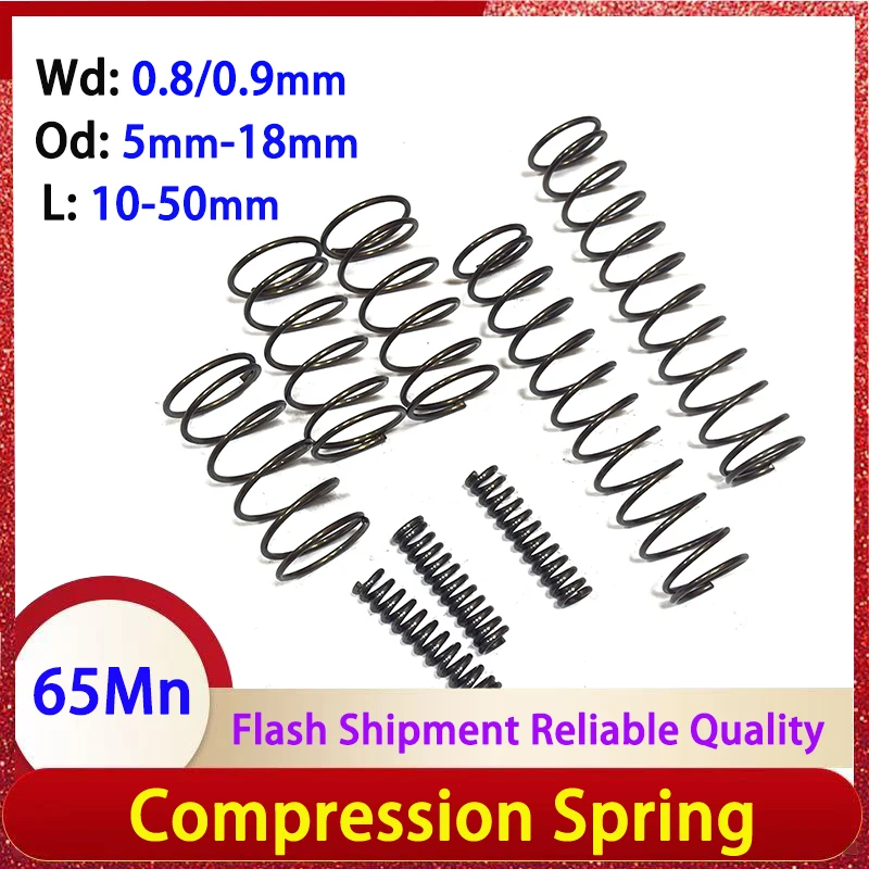 

Диаметр проволоки 65Mn 0,8 мм/0,9 мм, пружинная сталь, микро-маленькая пружина сжатия, возвратная пружина давления, пружина амортизатора