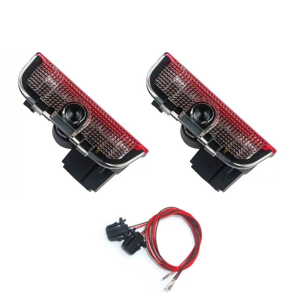 HD 2 قطعة شعار السيارة الباب الإسقاط ترحيب ضوء لشركة فولكس فاجن Mk5 MK6 MK7 باسات B6 B7 B8 B9 C6 C7 C8 تيجوان طوارق CC جولف بولو LED #3