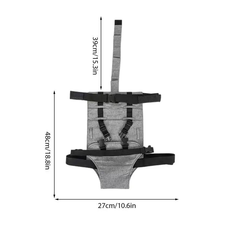 Asiento de arnés de viaje para bebé, silla alta portátil ajustable, soporte para comer, niños y niñas