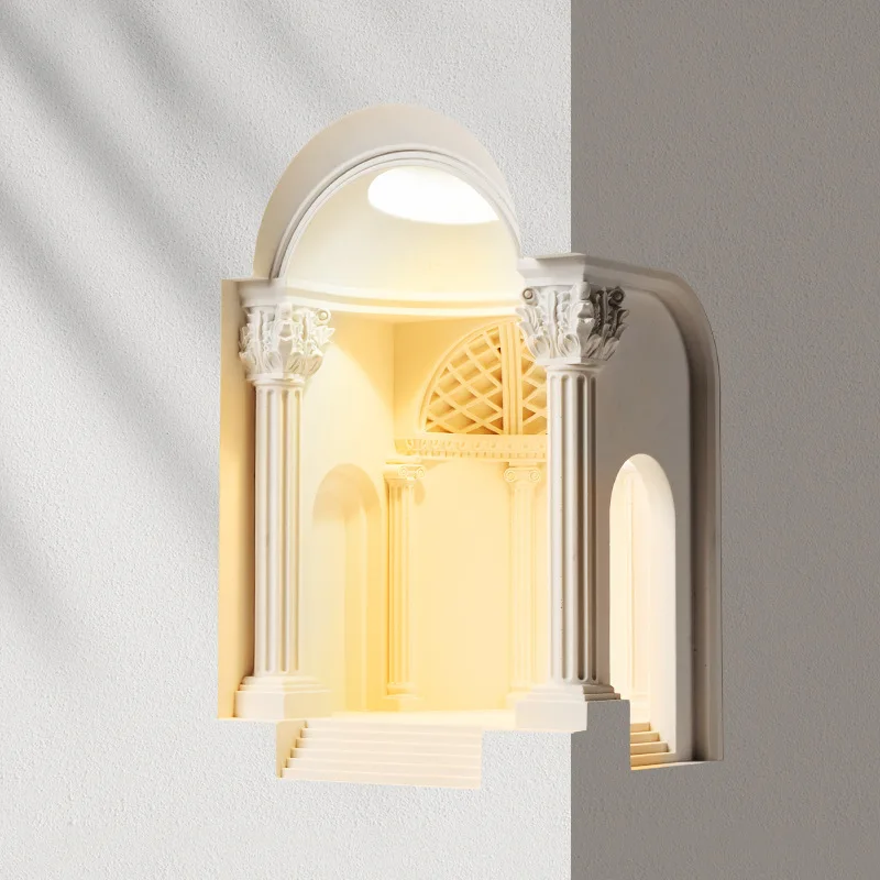 

Corner bedroom bedside castle art creative embedded