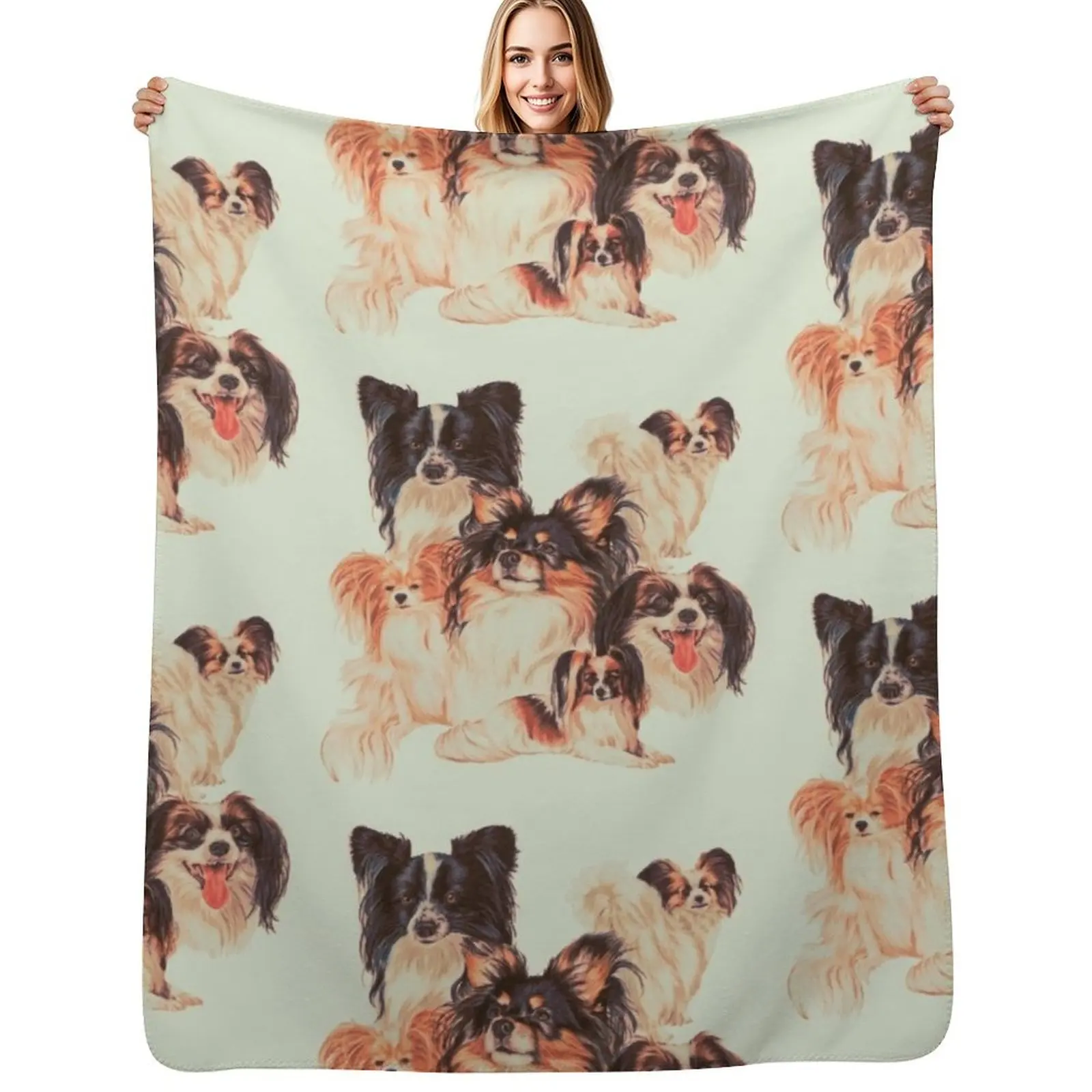 Papillon Montage Throw Blanket warm for winter Soft Big Decorative Throw Nap Shaggy for babies Blankets