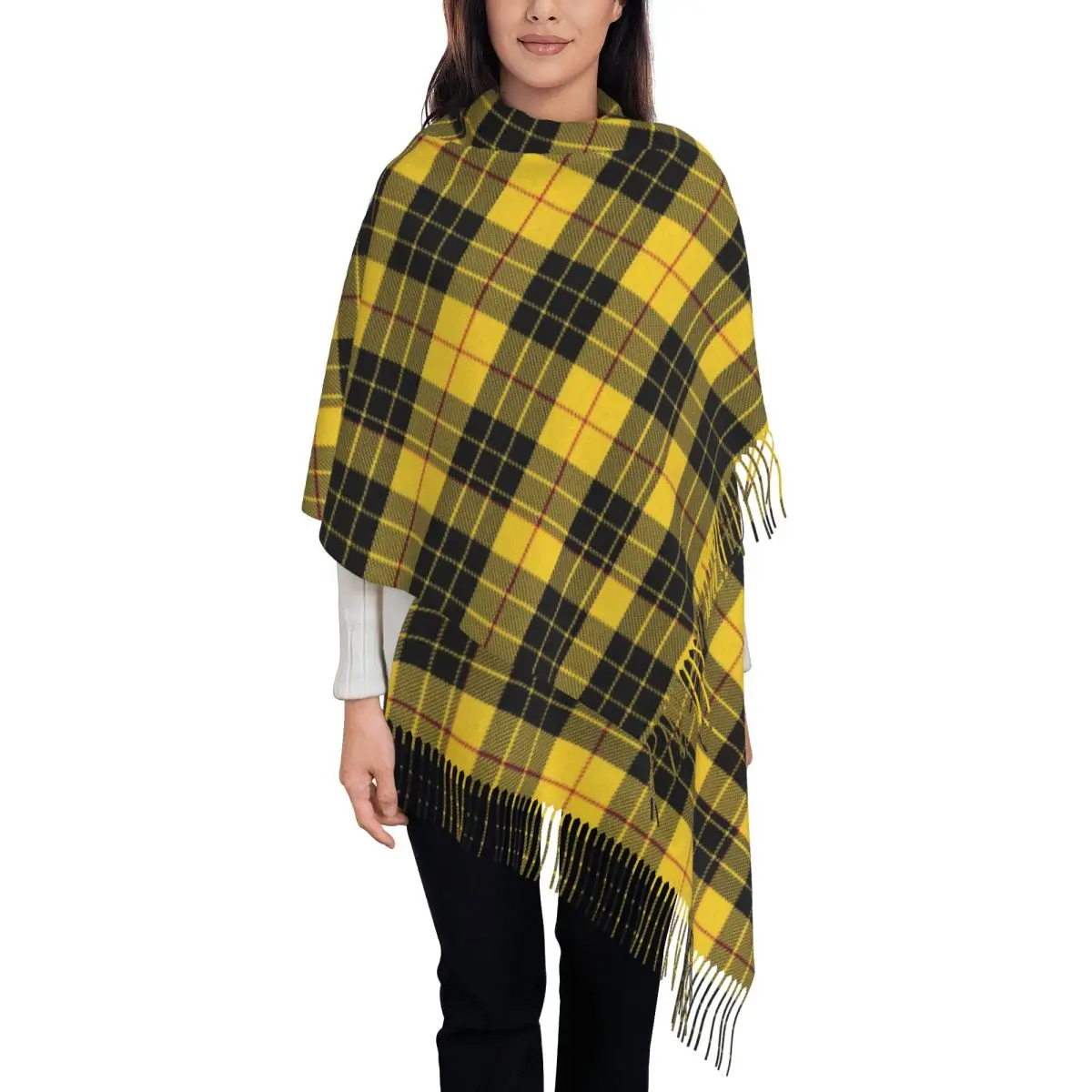 

Клан МакЛауда, клетчатый шарф с принтом на заказ, мужские и женские теплые шарфы на зиму и осень, геометрические клетчатые шали, накидки