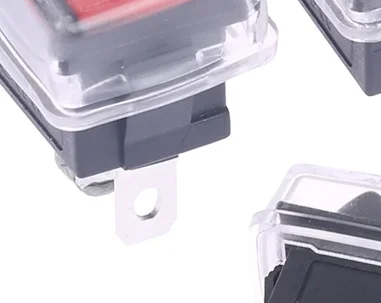 

5 шт. кнопочный мини-переключатель, 2-контактный защелкивающийся кулисный переключатель с водонепроницаемой крышкой, черный