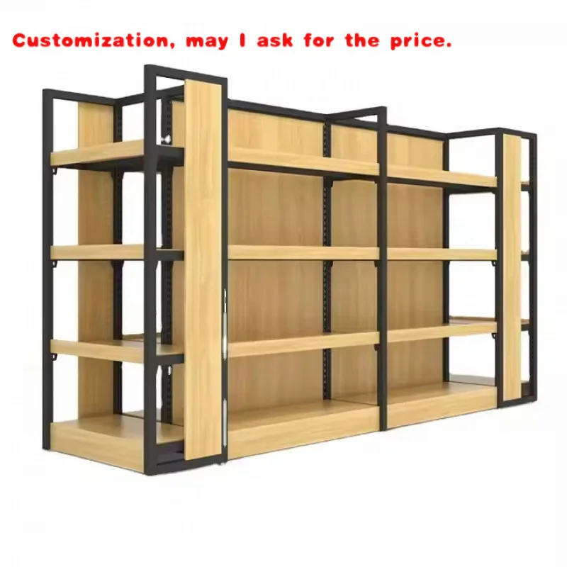 

Custom.Runda Двусторонняя витрина из стали, дерева/металла, стеллажи для закусок, супермаркетов, стеллажи для розничного хранения