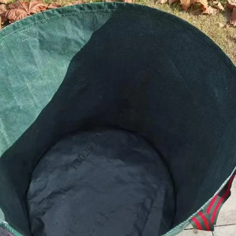 Tas taman dengan pegangan yang diperkuat Tanah Tugas Berat Kantong Limbah Berkemah Kantong Sampah Daur Ulang Untuk Daun Rumput
