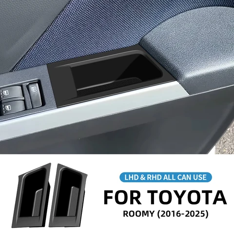Для TOYOTA Roomy Custom 2016-2022 2023 2024 2025 силиконовый держатель для ящика для хранения на дверной ручке, боковой подлокотник, органайзер, контейнер-лоток