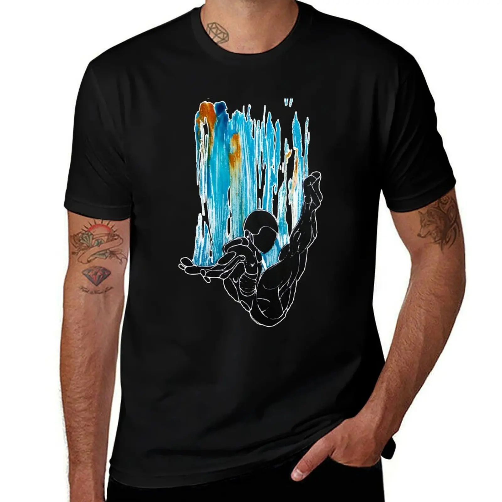 Platform Diving Springboard Diver T-Shirt Soft Basic Cotton Short Sleeve Tee T-Shirt